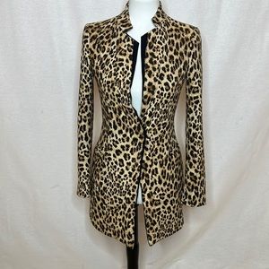 Zara Leopard print blazer size XSmall